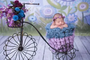 Blue Curly Alpaca Faux Flokati Fur