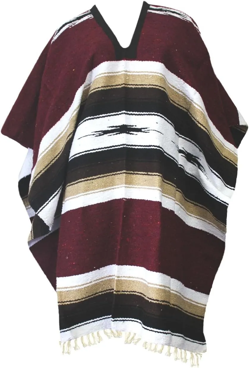 Del Mex Mexican Diamond Woven Eastwood Poncho