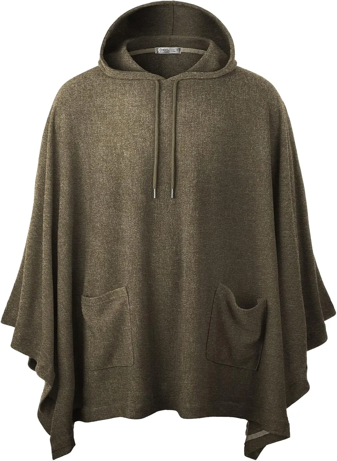 Ohoo Men's Hooded Poncho Cape Cloak Fashion Hoodie Pullover with Pocket