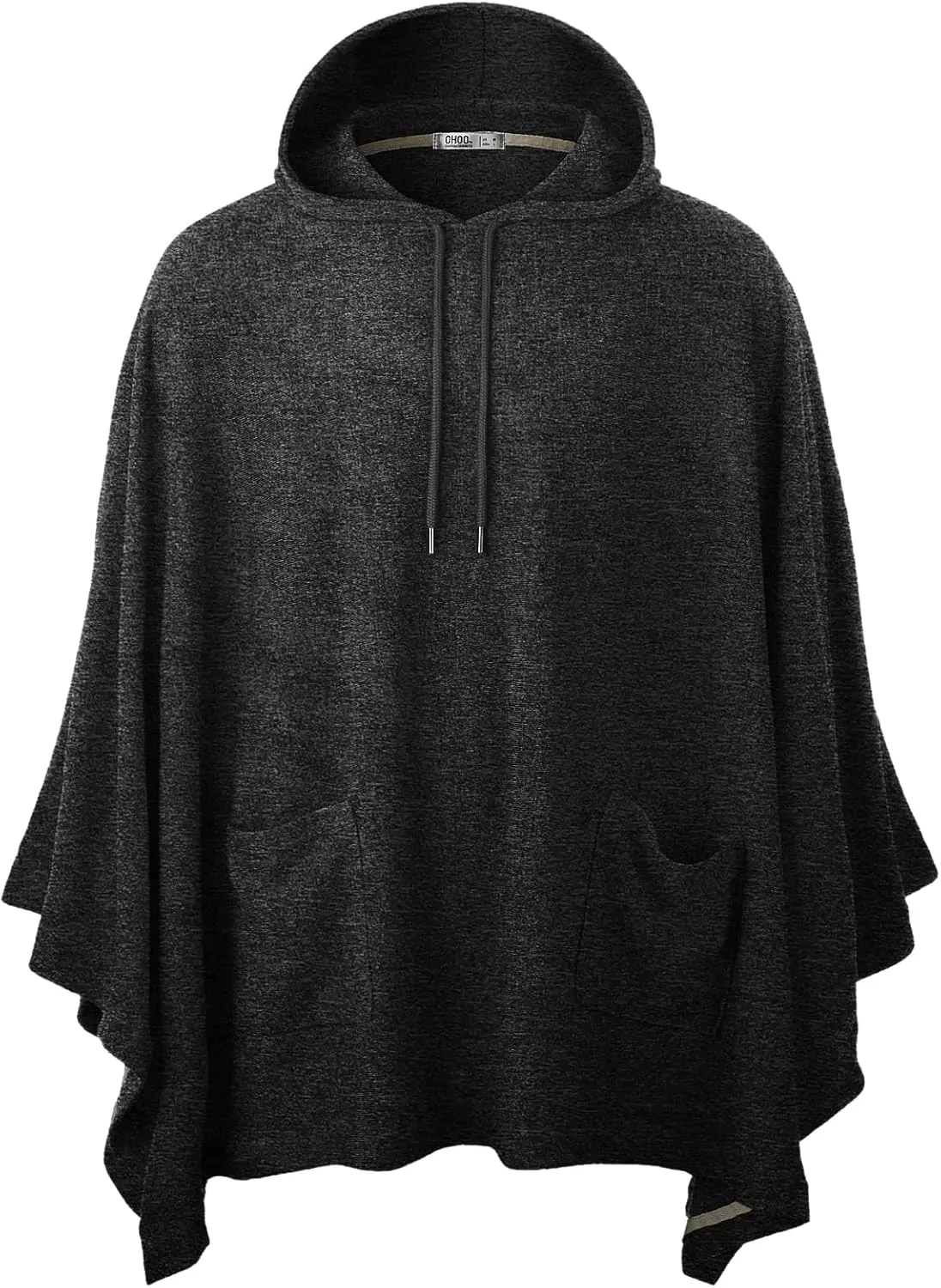 Ohoo Men's Hooded Poncho Cape Cloak Fashion Hoodie Pullover with Pocket