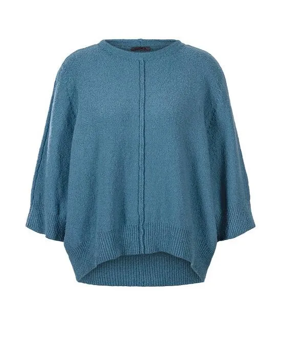 Oska 3/4 Sleeve Knit Sweater in Stream