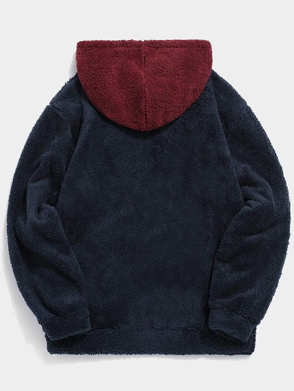 Runcati Mens Fuzzy Sherpa Pullover Hoodie Sweatshirts Long Sleeve Sport Front Pocket Military Fall Outwear Winter Hooded