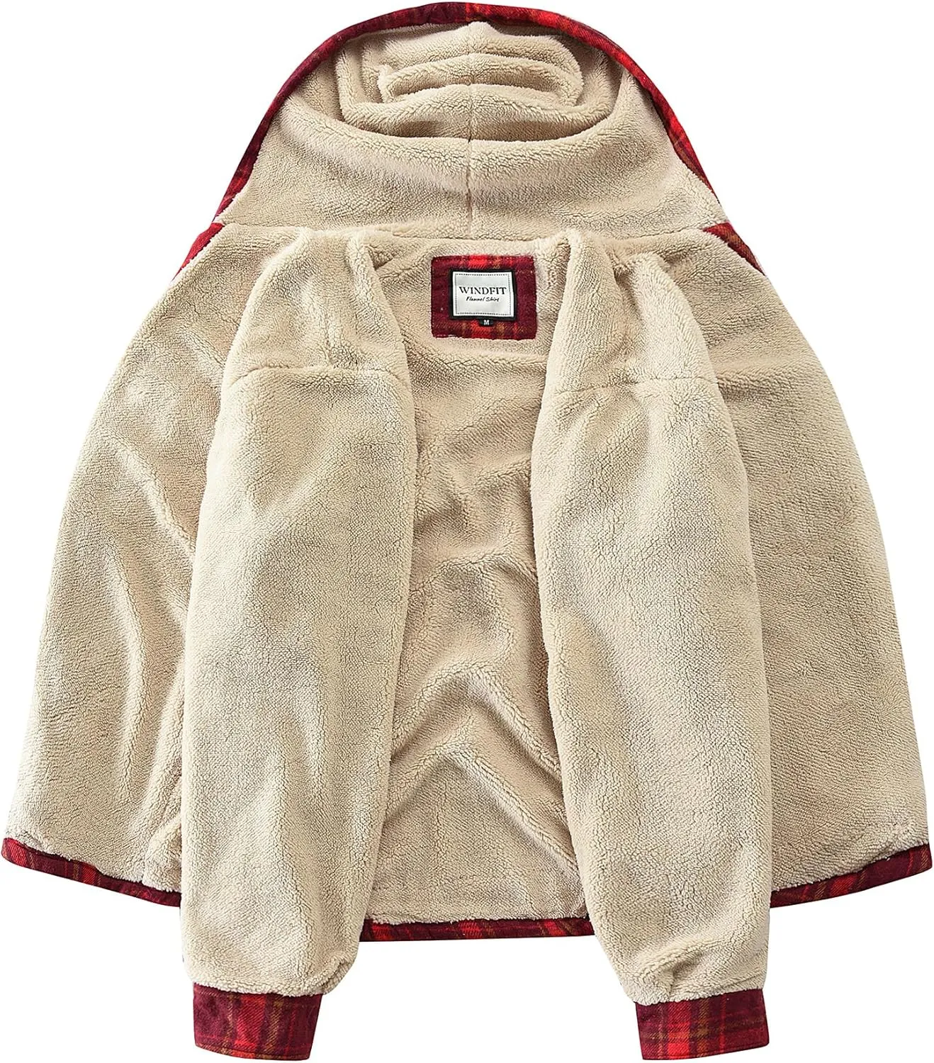 Women's Full Zip Fleece Flannel Jacket Plaid Sherpa Lined Jacket for Women